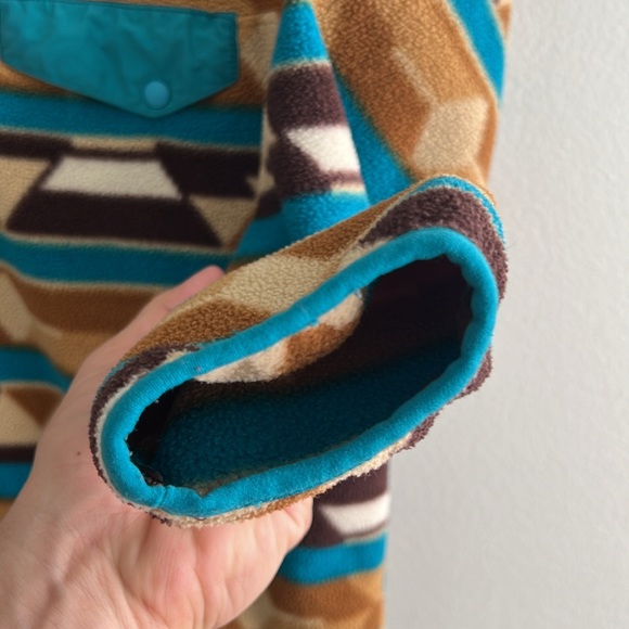 Rare Patagonia Synchilla Guatemalan Tango Brown Bear Pullover Snap-T Fleece - Picture 8 of 10